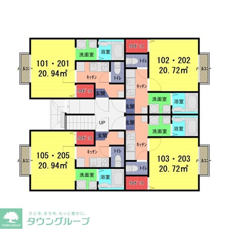 リビエ一ノ割の物件間取画像